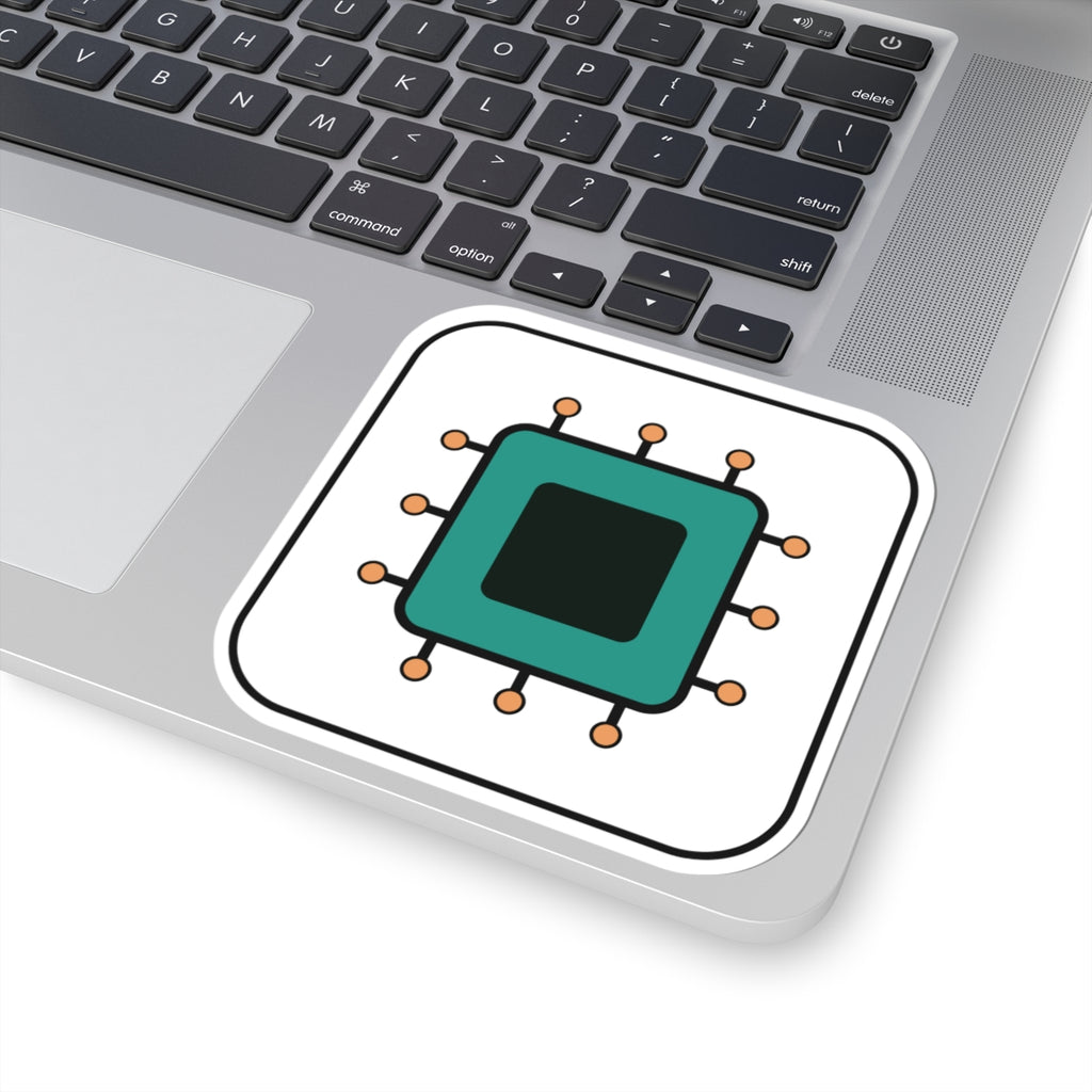 Microchip Tech Sticker — Cute Circuit Laptop Decal