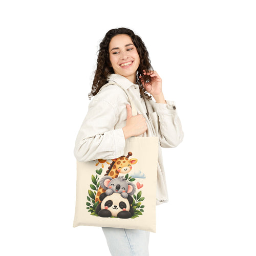 Animal Stack cotton canvas tote bag, product photo 1