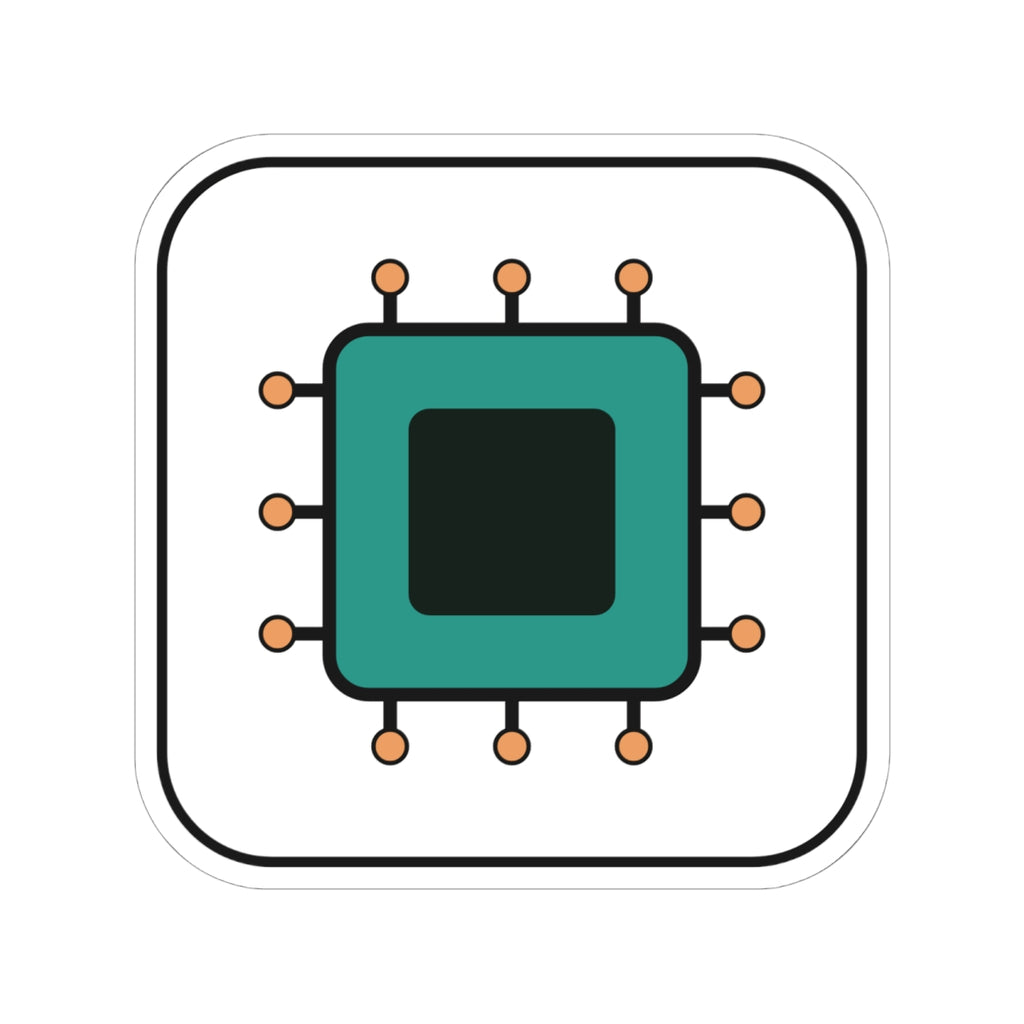 Microchip Tech Sticker — Cute Circuit Laptop Decal