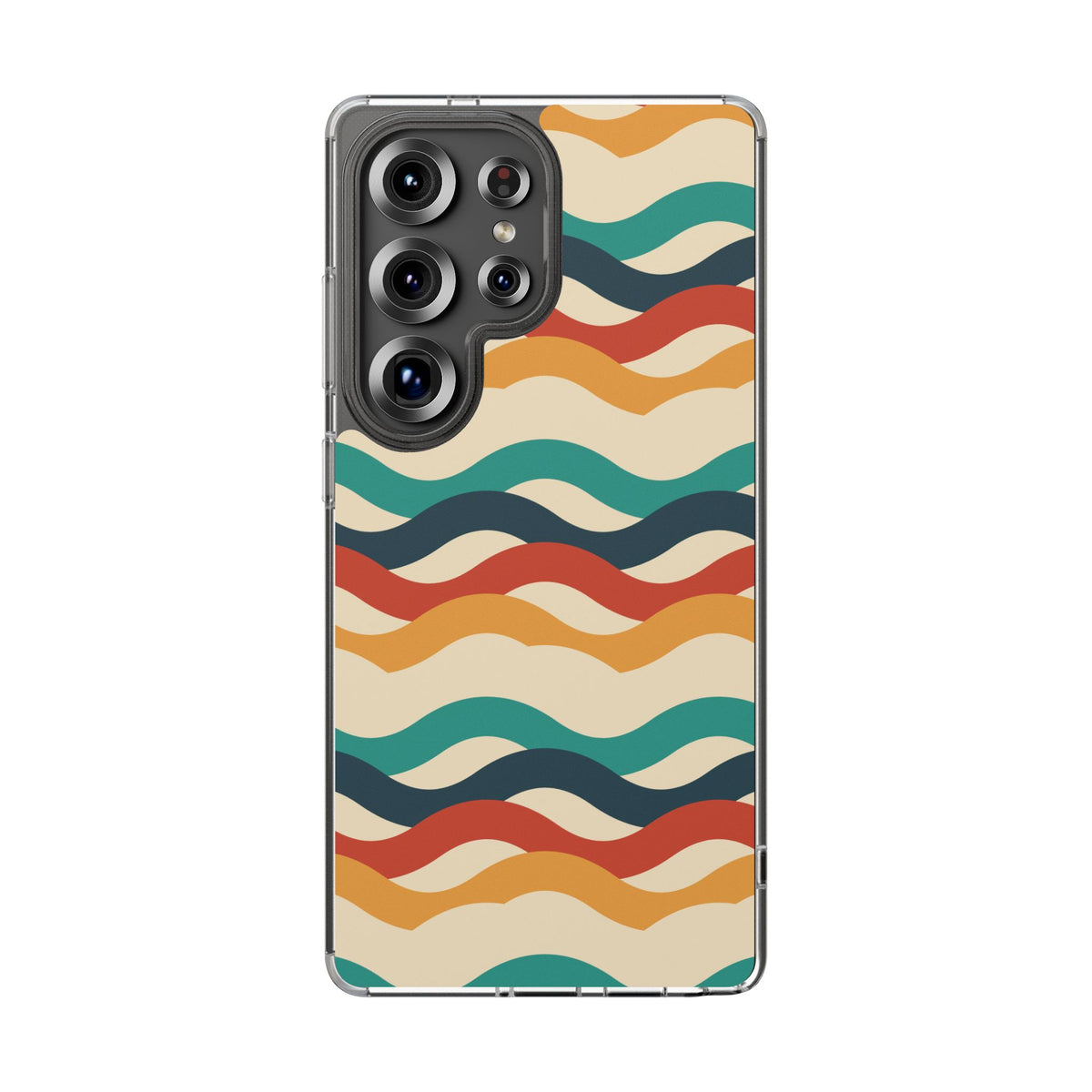 Retro wave clear impact-resistant phone case, product photo 29