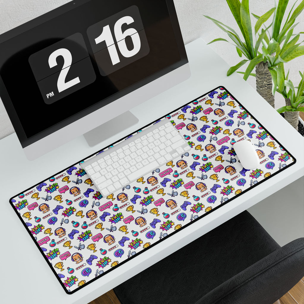 Level Up Anime Gamer Pattern desk mat, product photo 3