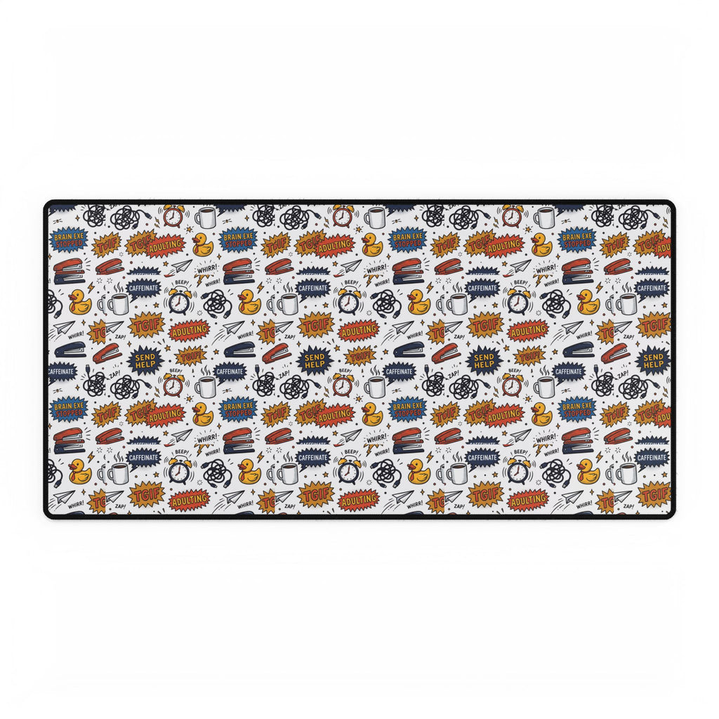 Office Humor Comic Pattern desk mat, product photo 1