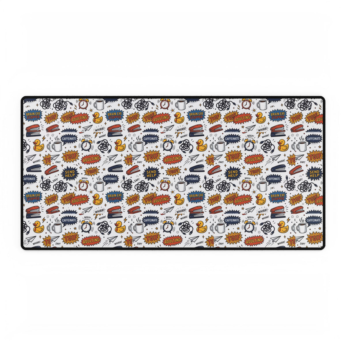 Office Humor Comic Pattern desk mat, product photo 1