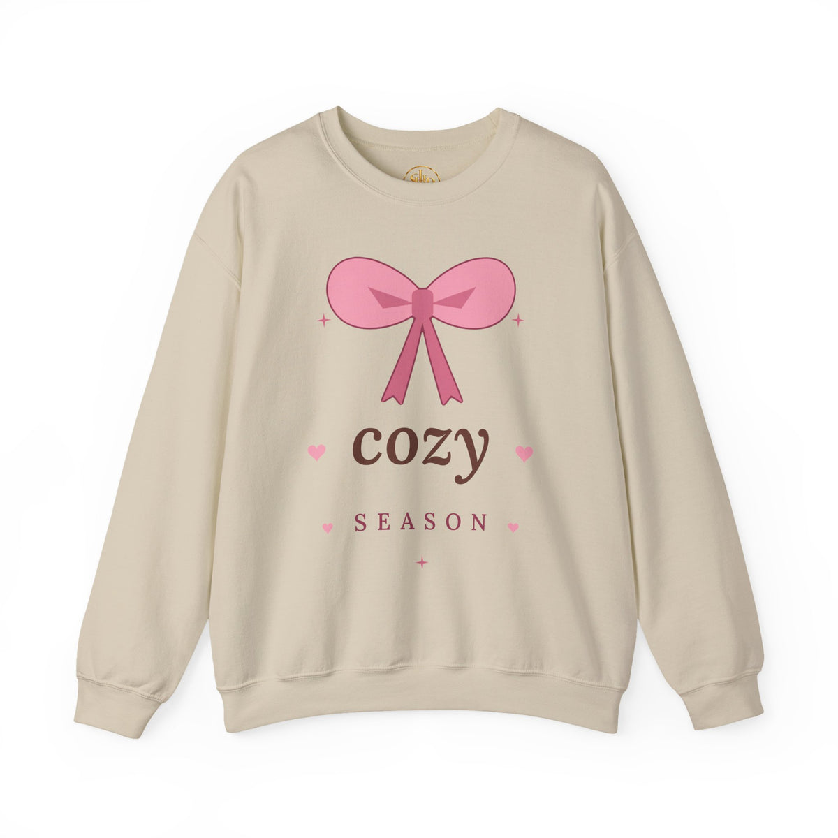 Cozy Season Sweatshirt — Pink Bow Cozy Crewneck