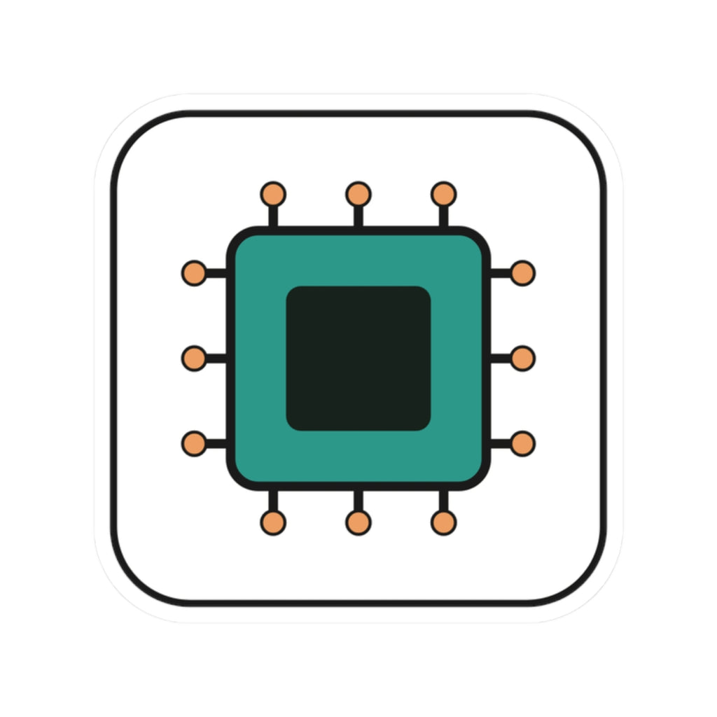 Microchip Tech Sticker — Cute Circuit Laptop Decal
