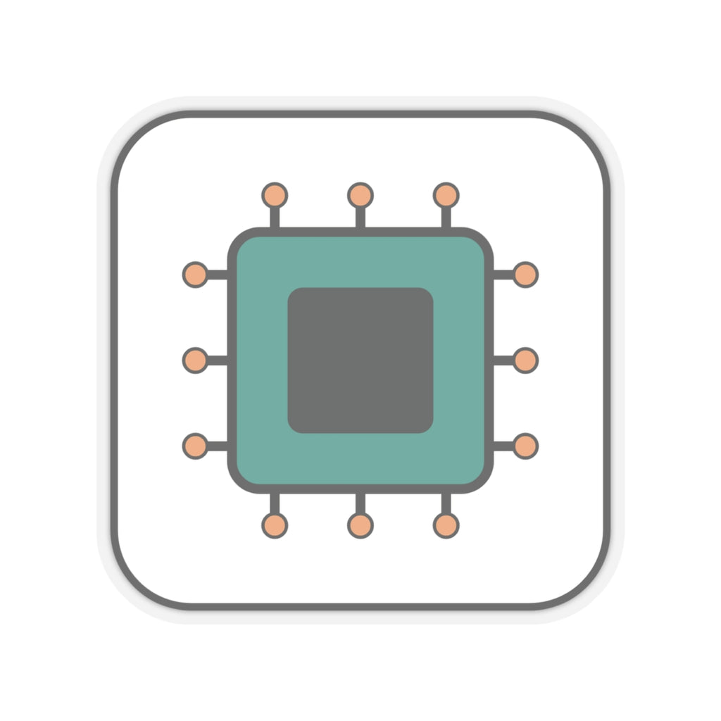 Microchip Tech Sticker — Cute Circuit Laptop Decal