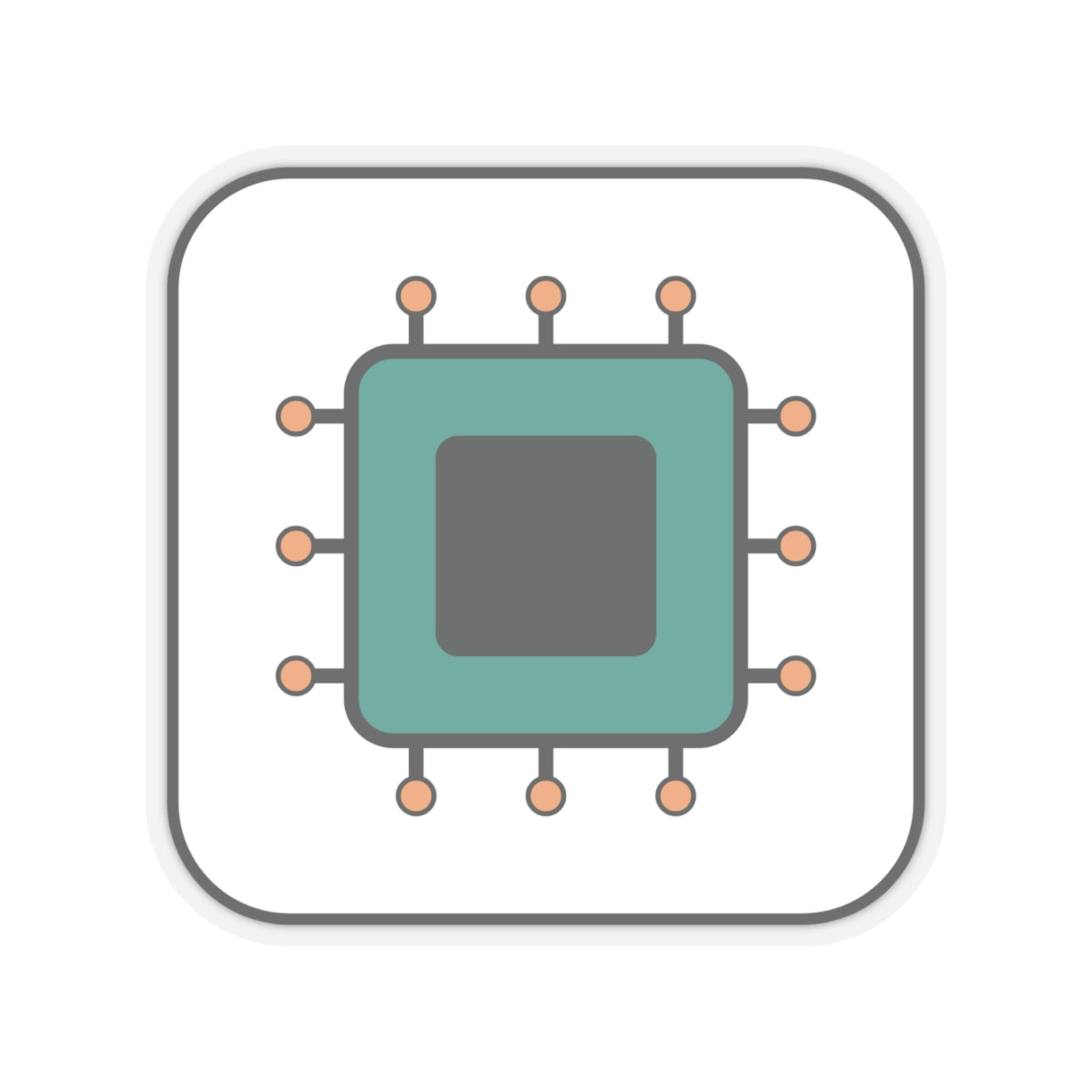 Microchip Tech Sticker — Cute Circuit Laptop Decal