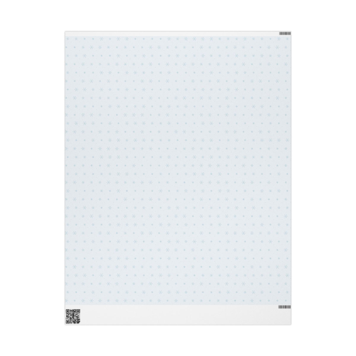 Snowflake Wrapping Paper Roll — Minimal Blue Holiday Gift Wrap
