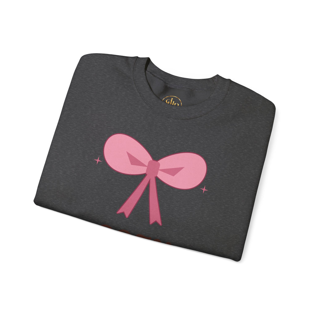 Cozy Season Sweatshirt, dark heather, folded flat lay