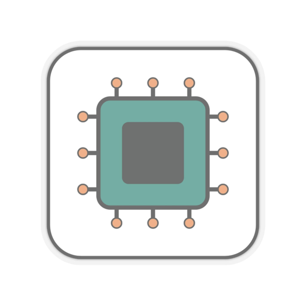 Microchip Tech Sticker — Cute Circuit Laptop Decal