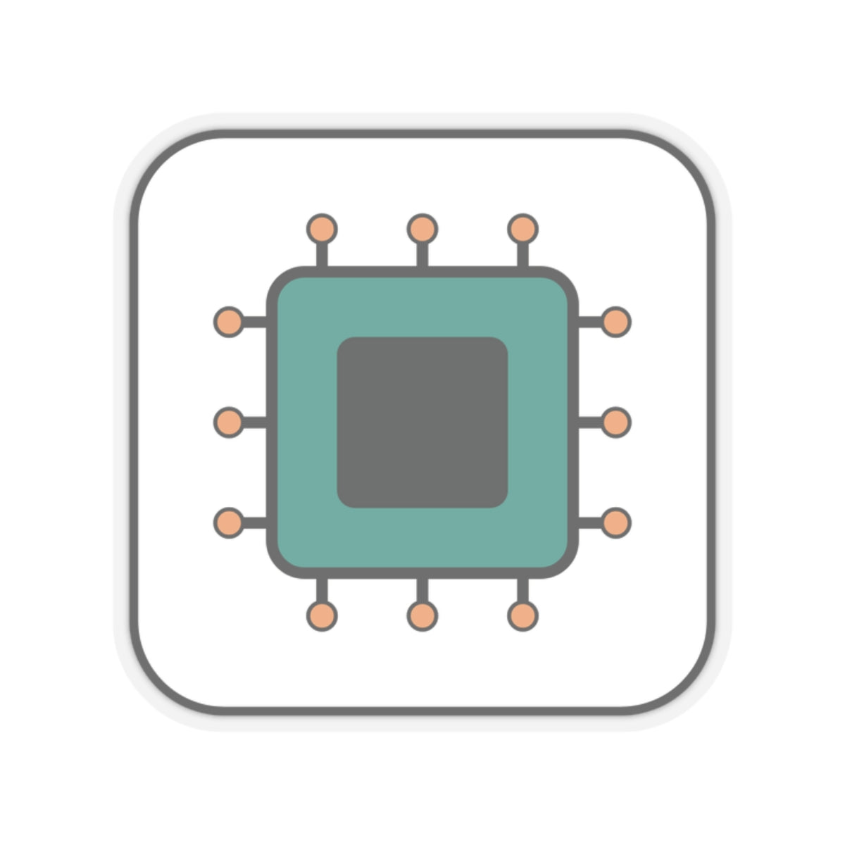 Microchip Tech Sticker — Cute Circuit Laptop Decal