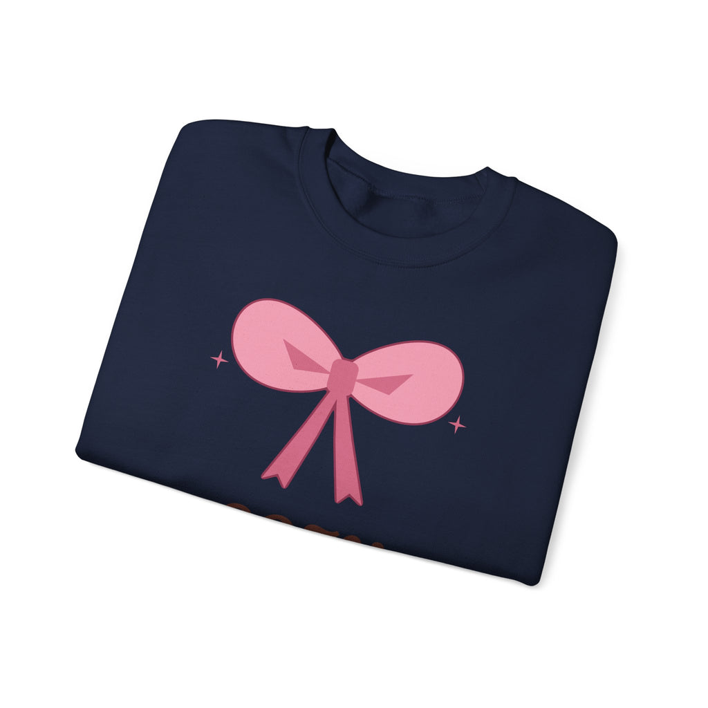 Cozy Season Graphic Crewneck, navy, folded flat lay