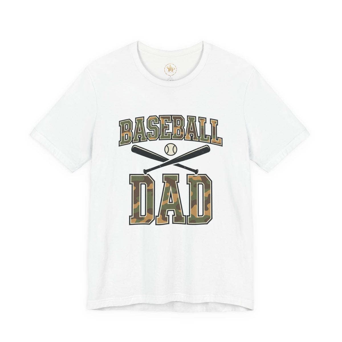 Baseball Dad Camo Lettering Tee | Camo Sports Dad Shirt