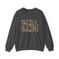 Girl Gang Camo Lettering Sweatshirt | Camouflage Collegiate Crewneck