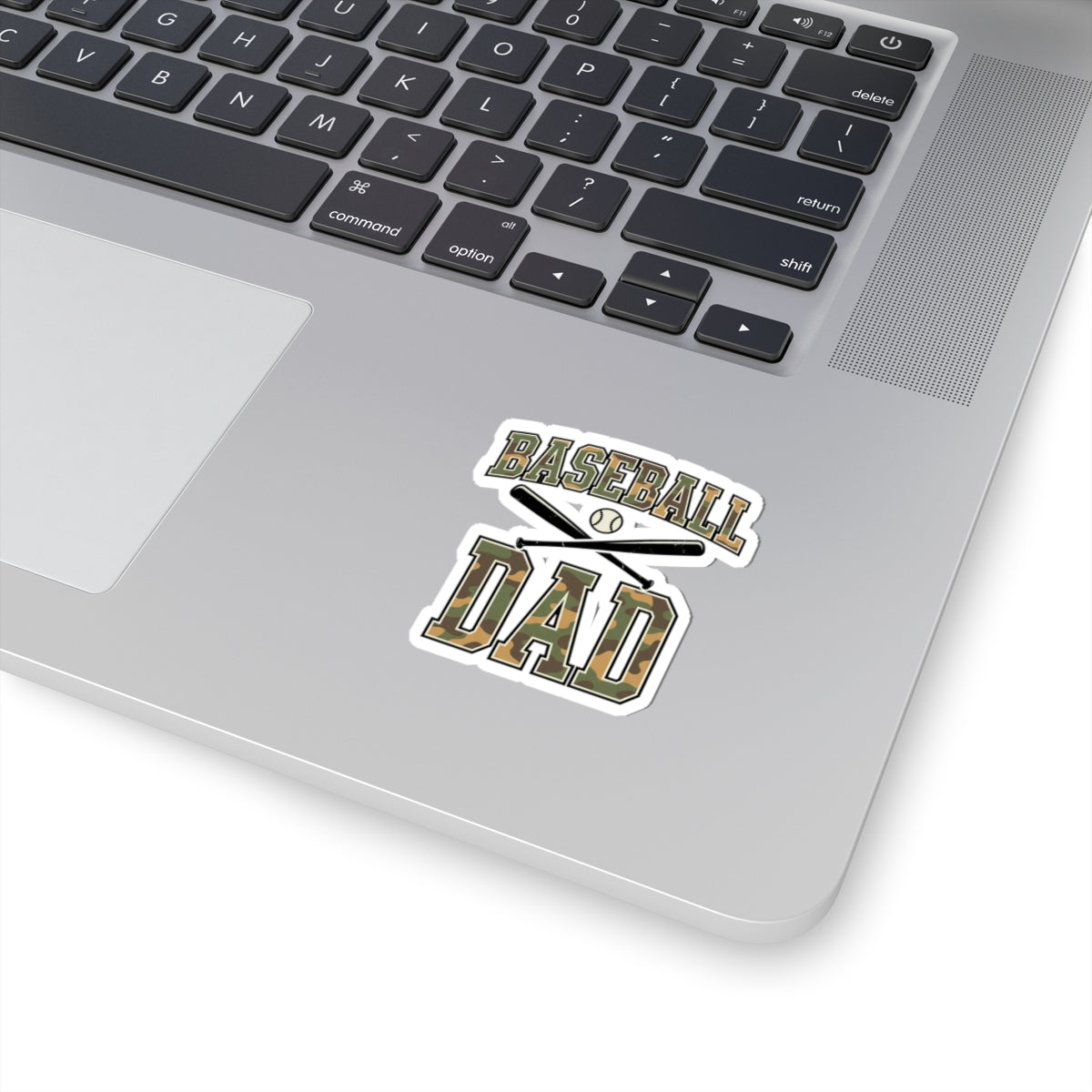 Baseball Dad Camo Lettering Sticker | Kiss-Cut Vinyl Sticker