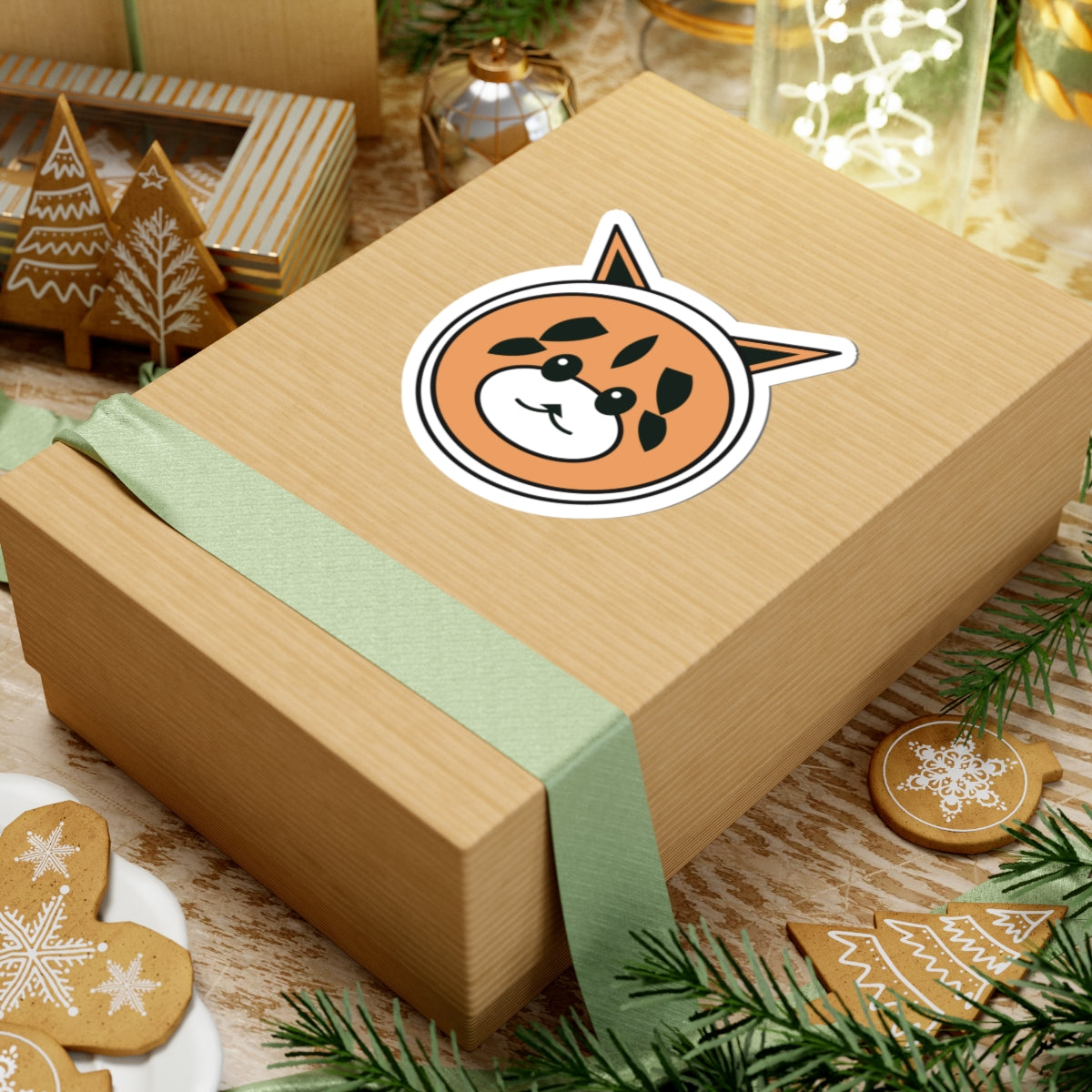 Kawaii Red Panda Sticker — Cute Kiss-Cut Vinyl Laptop & Bottle Decal