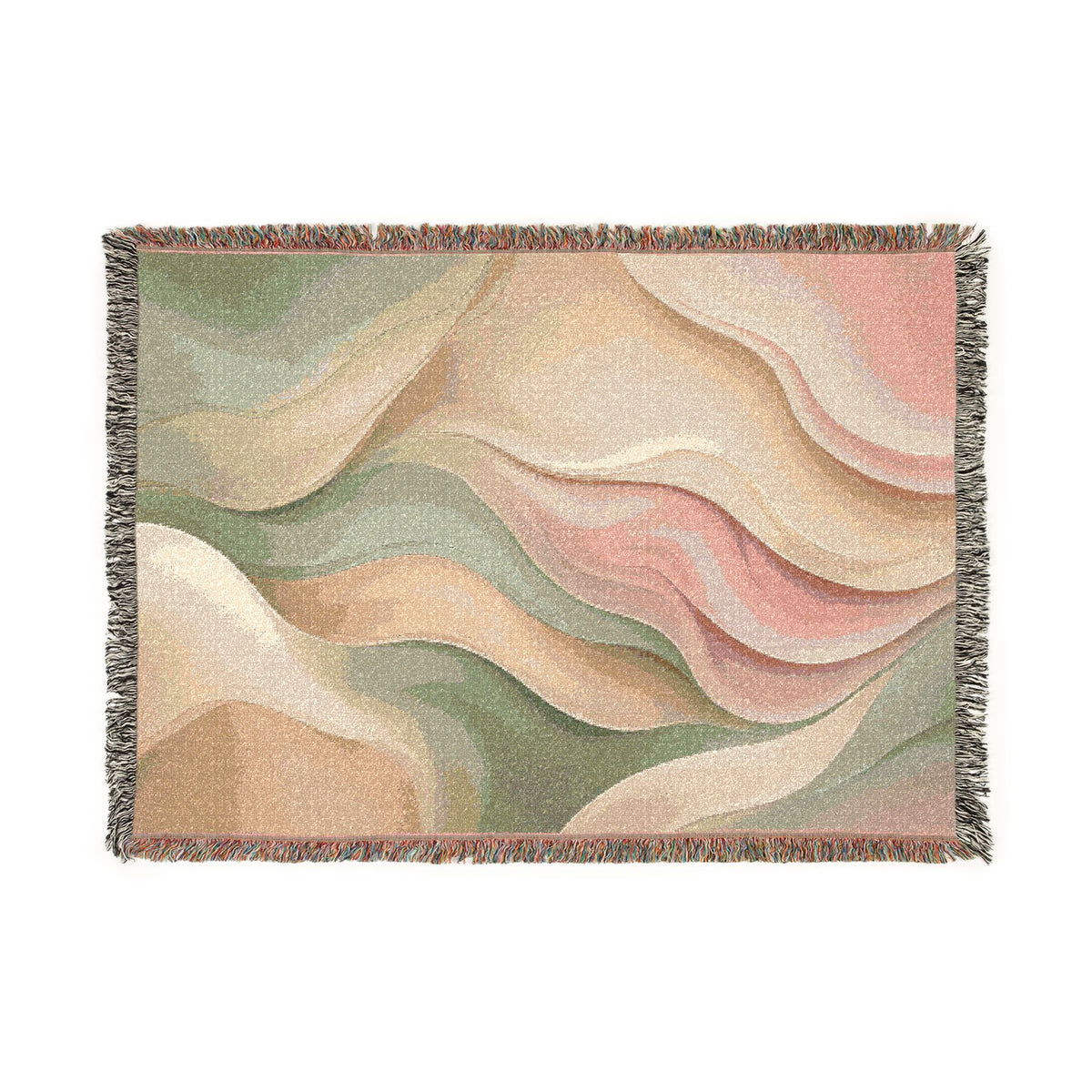 Abstract Woven Blanket – Modern Swirl Pattern Throw