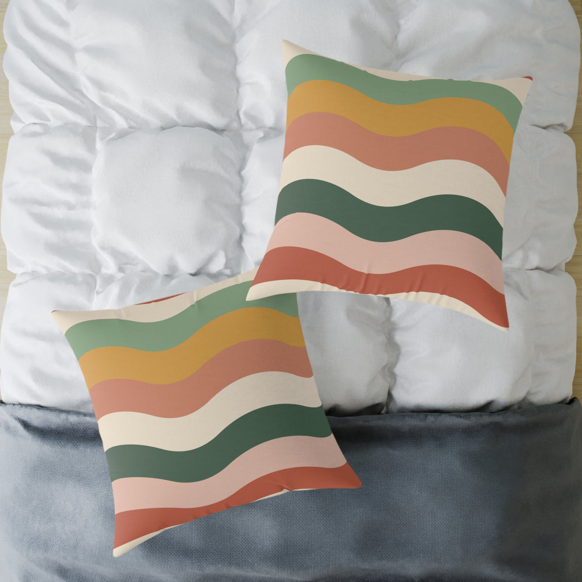 Retro Wavy Stripe throw pillow, product photo 8