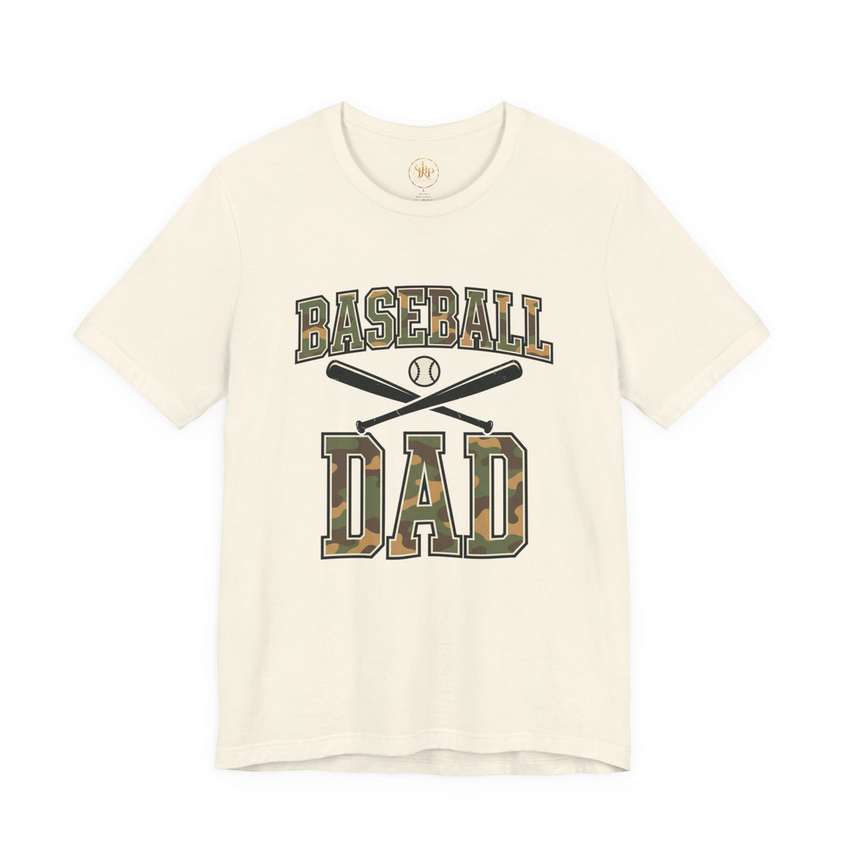 Baseball Dad Camo Lettering Tee | Camo Sports Dad Shirt