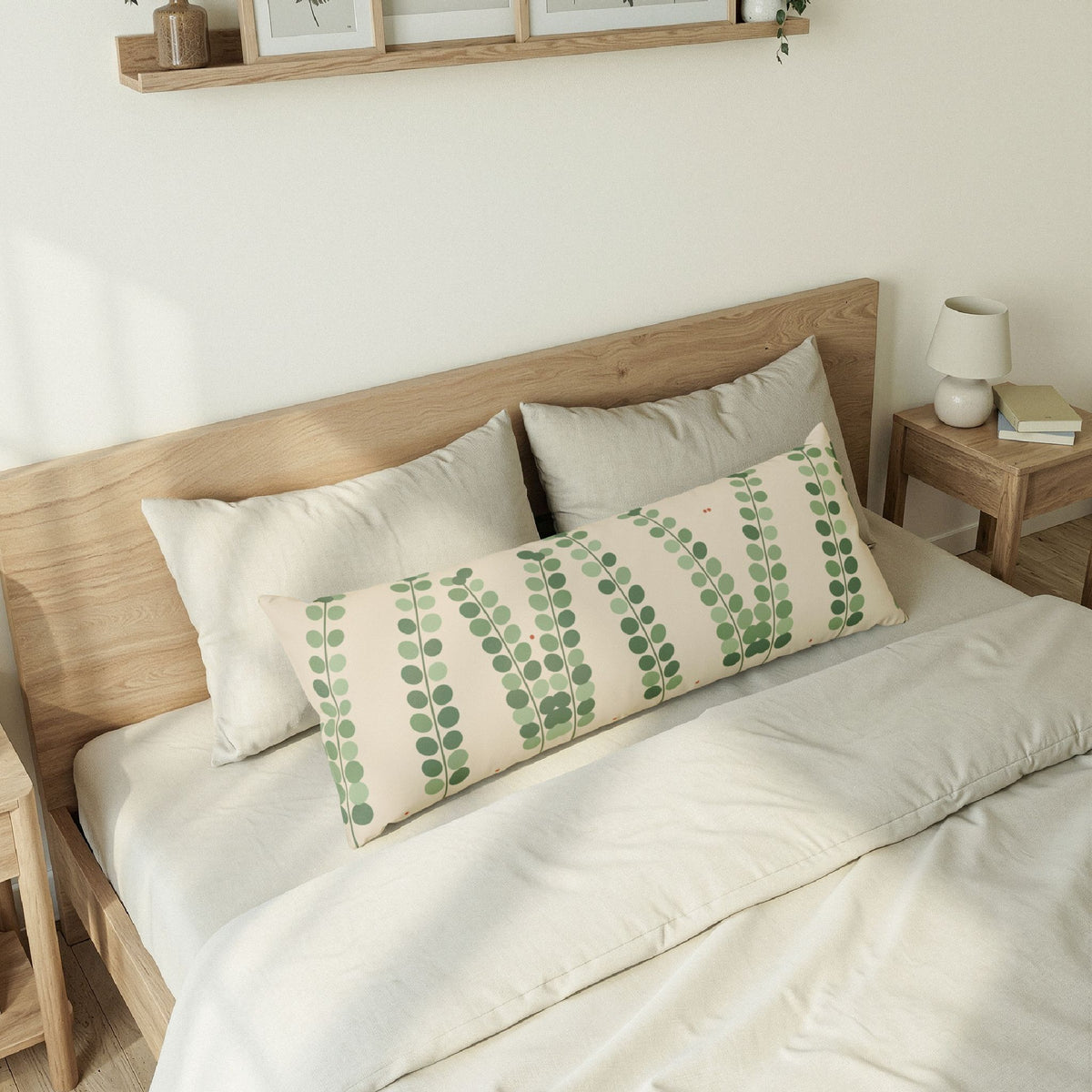 Botanical Eucalyptus body pillow, product photo 1