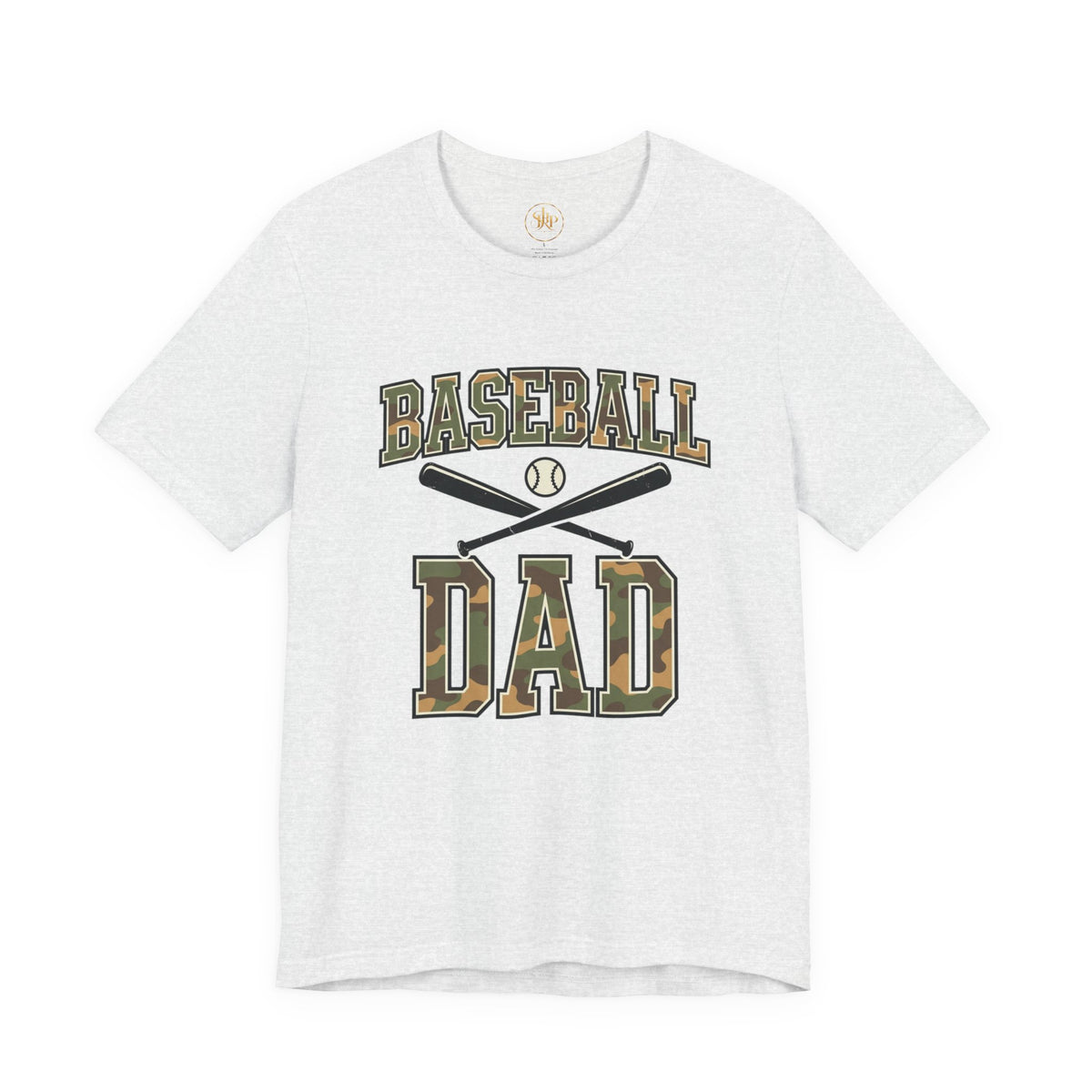 Baseball Dad Camo Lettering Tee | Camo Sports Dad Shirt