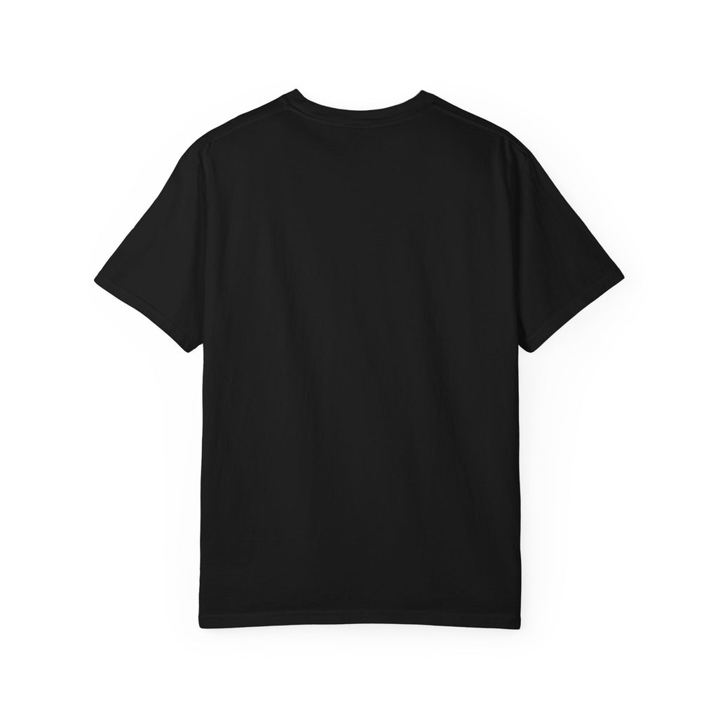 Good Energy Only T-shirt, black, back view showing the plain crewneck construction.