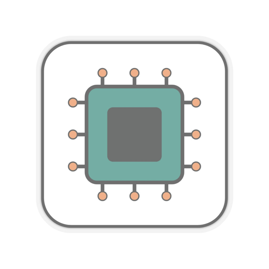 Microchip Tech Sticker — Cute Circuit Laptop Decal