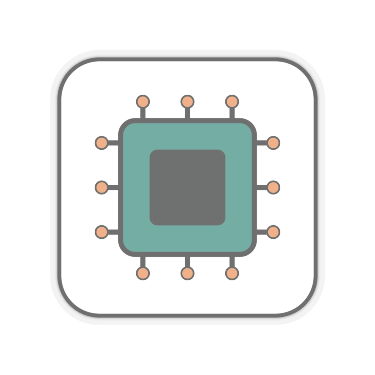 Microchip Tech Sticker — Cute Circuit Laptop Decal