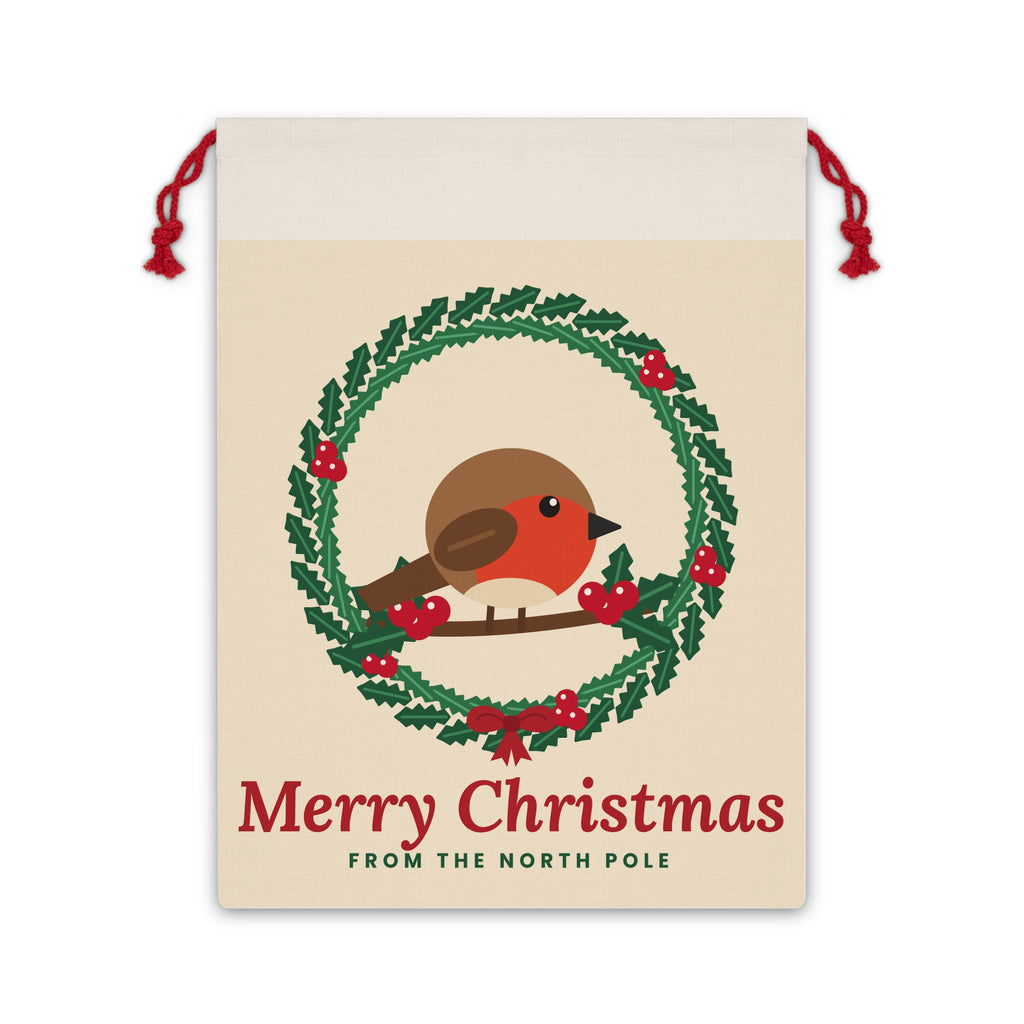 Christmas Robin Wreath gift bag, product photo 2