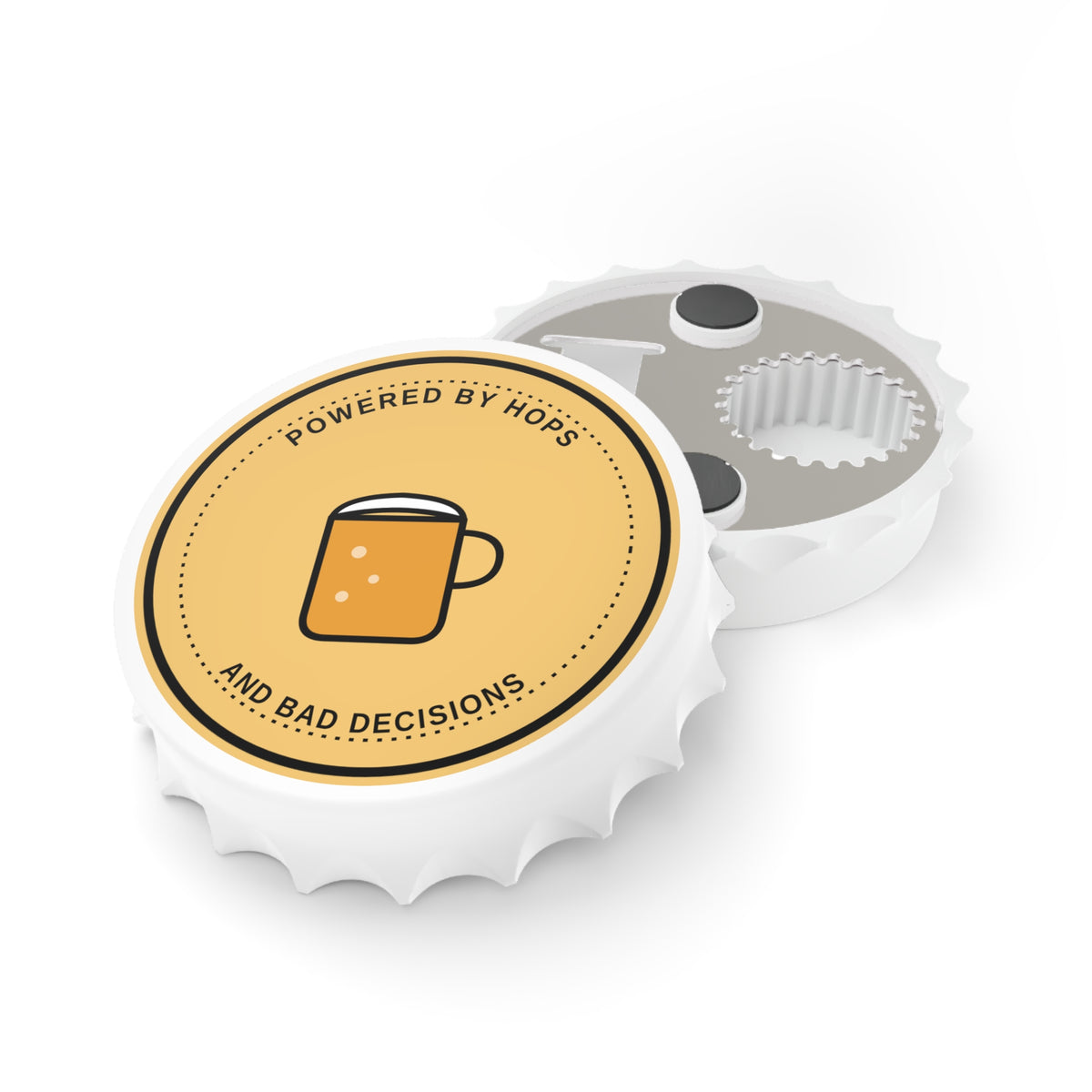 Powered by Hops and Bad Decisions Bottle Opener