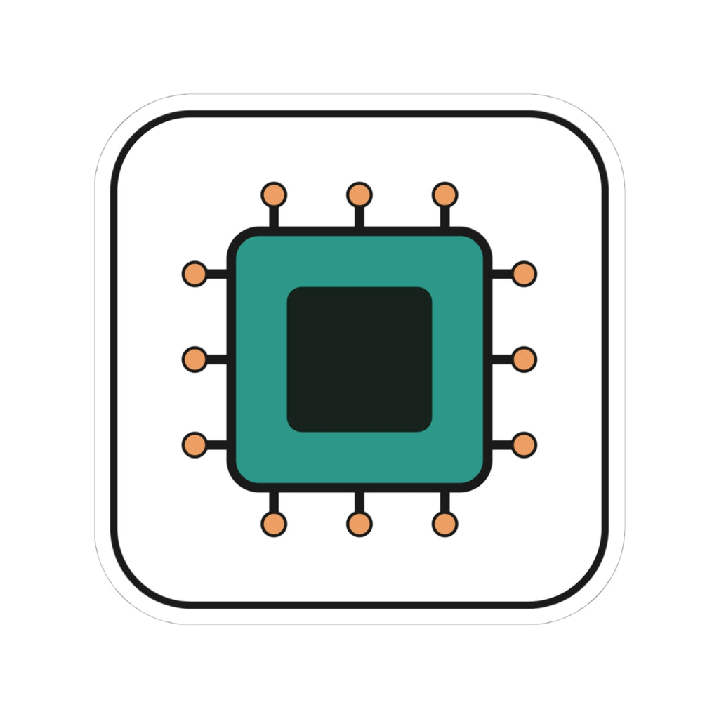 Microchip Tech Sticker — Cute Circuit Laptop Decal