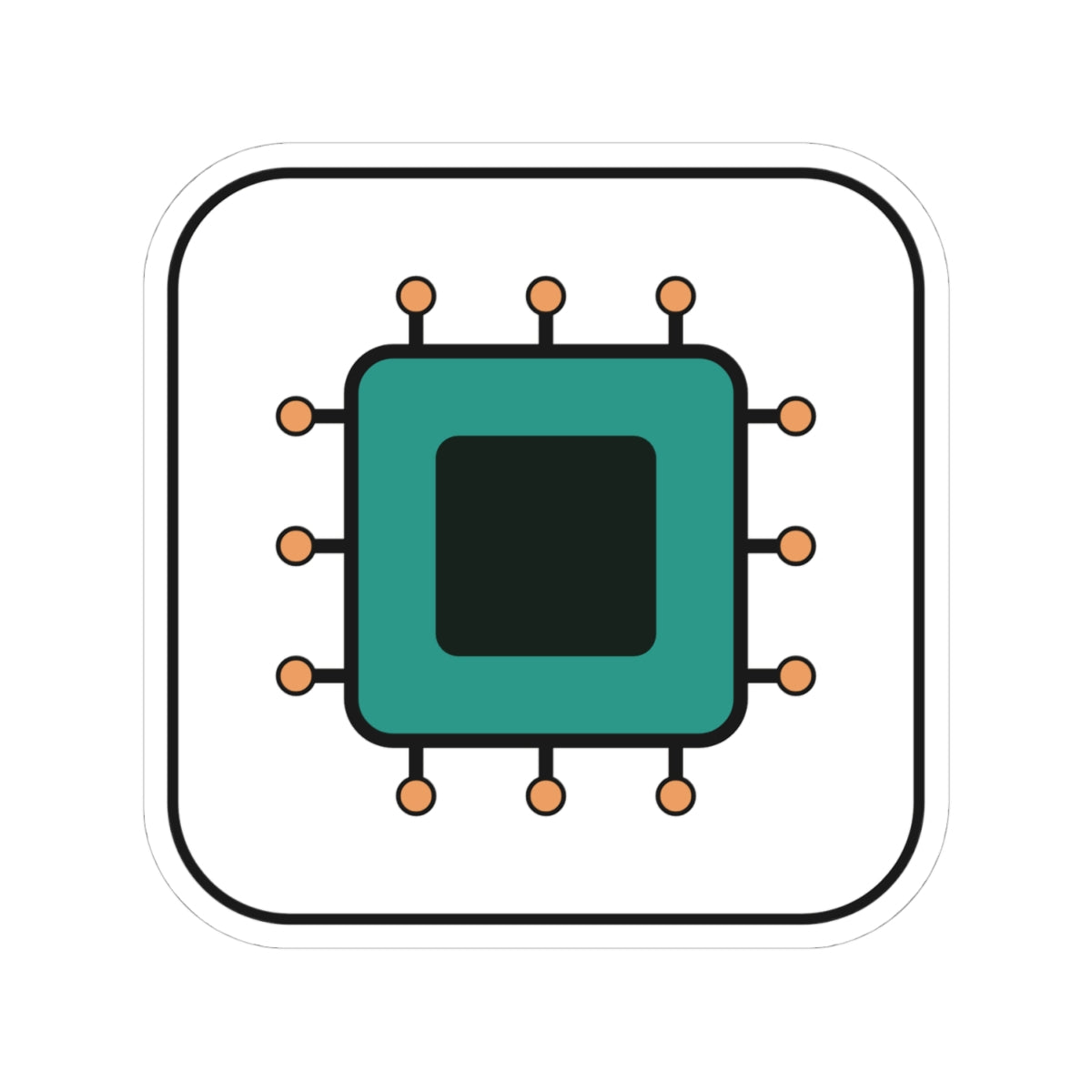 Microchip Tech Sticker — Cute Circuit Laptop Decal