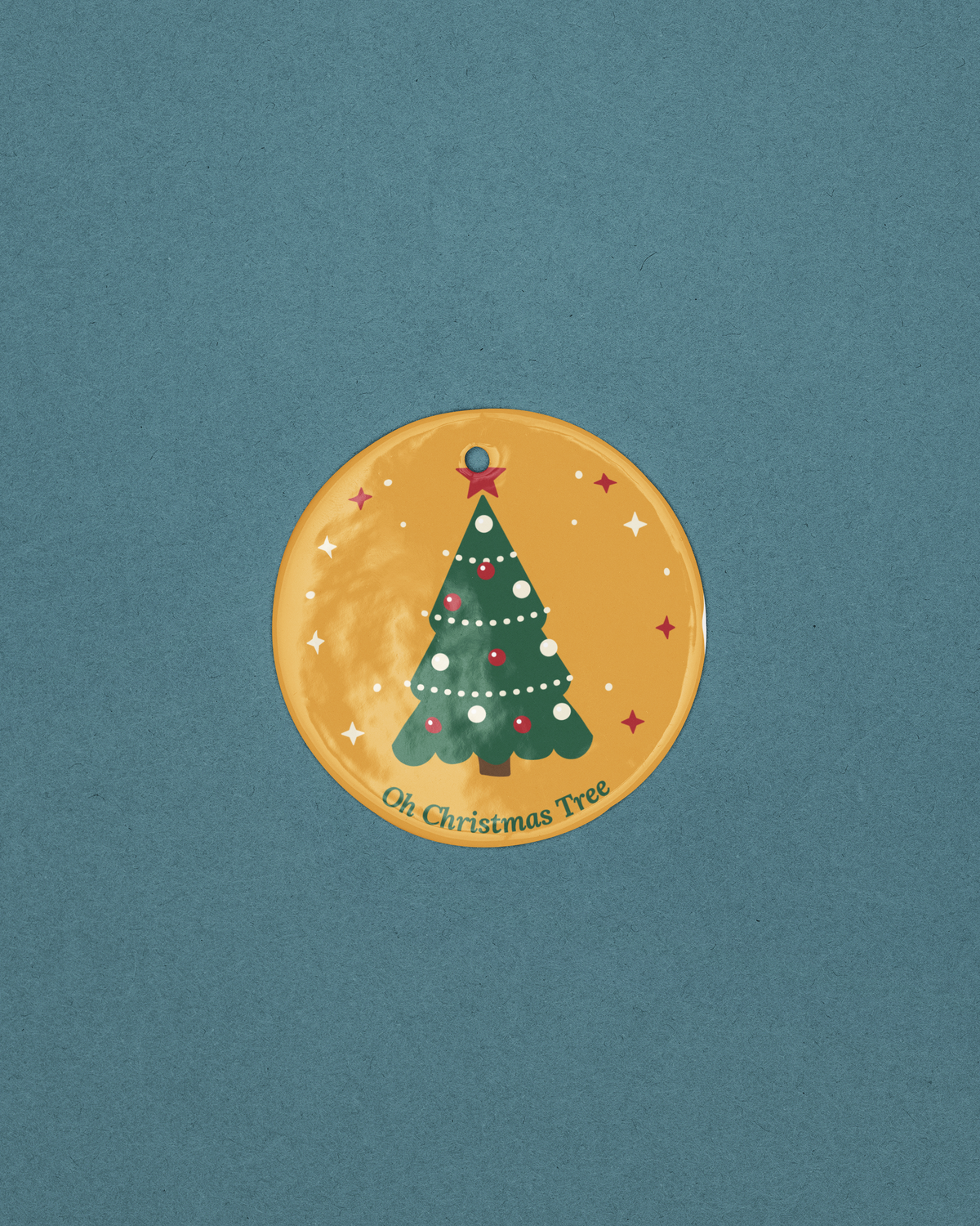 Oh Christmas Tree ceramic ornament, product photo 1