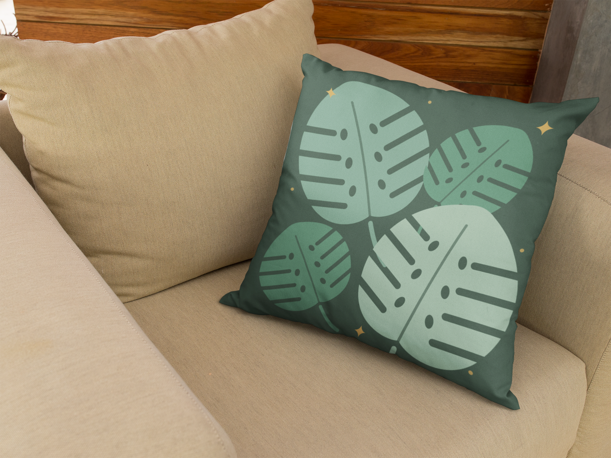 Botanical Leaf throw pillow, product photo 5