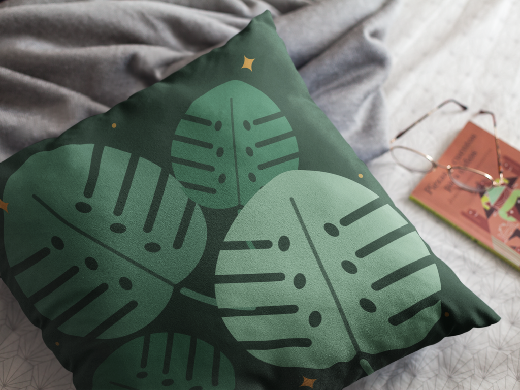 Botanical Leaf throw pillow, product photo 1