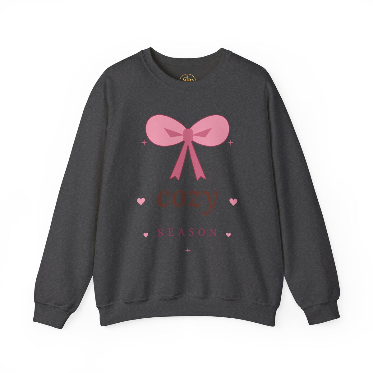 Cozy Season Sweatshirt — Pink Bow Cozy Crewneck