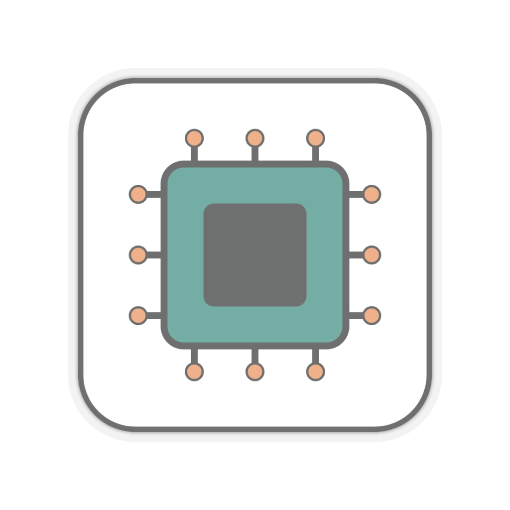 Microchip Tech Sticker — Cute Circuit Laptop Decal