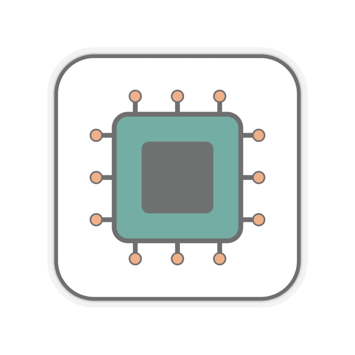 Microchip Tech Sticker — Cute Circuit Laptop Decal