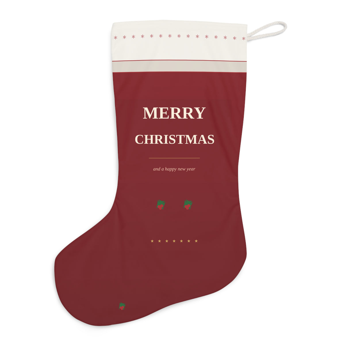 Merry Christmas Santa Stocking – Red Holiday Hanging Stocking