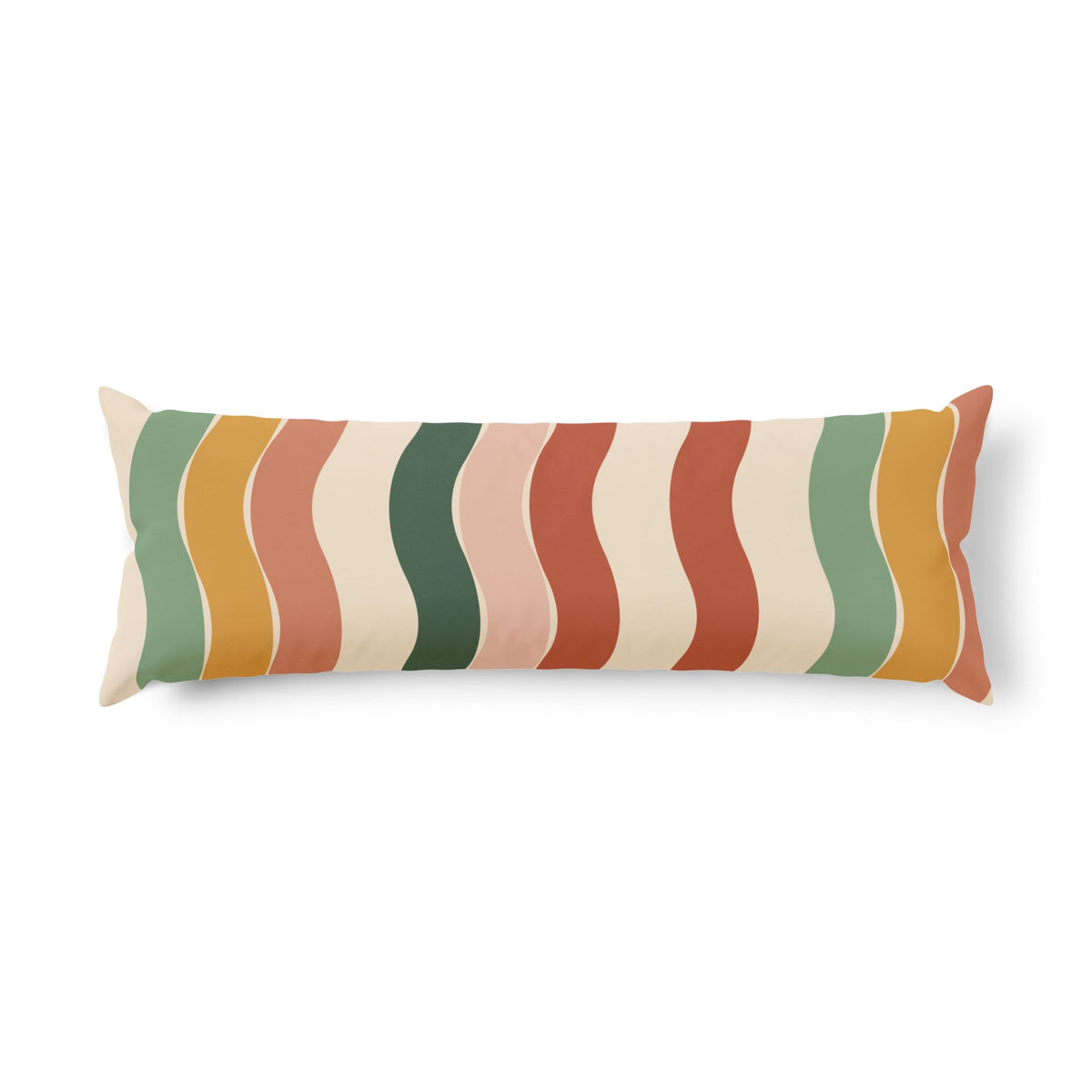 Retro Wavy Stripes body pillow, product photo 2