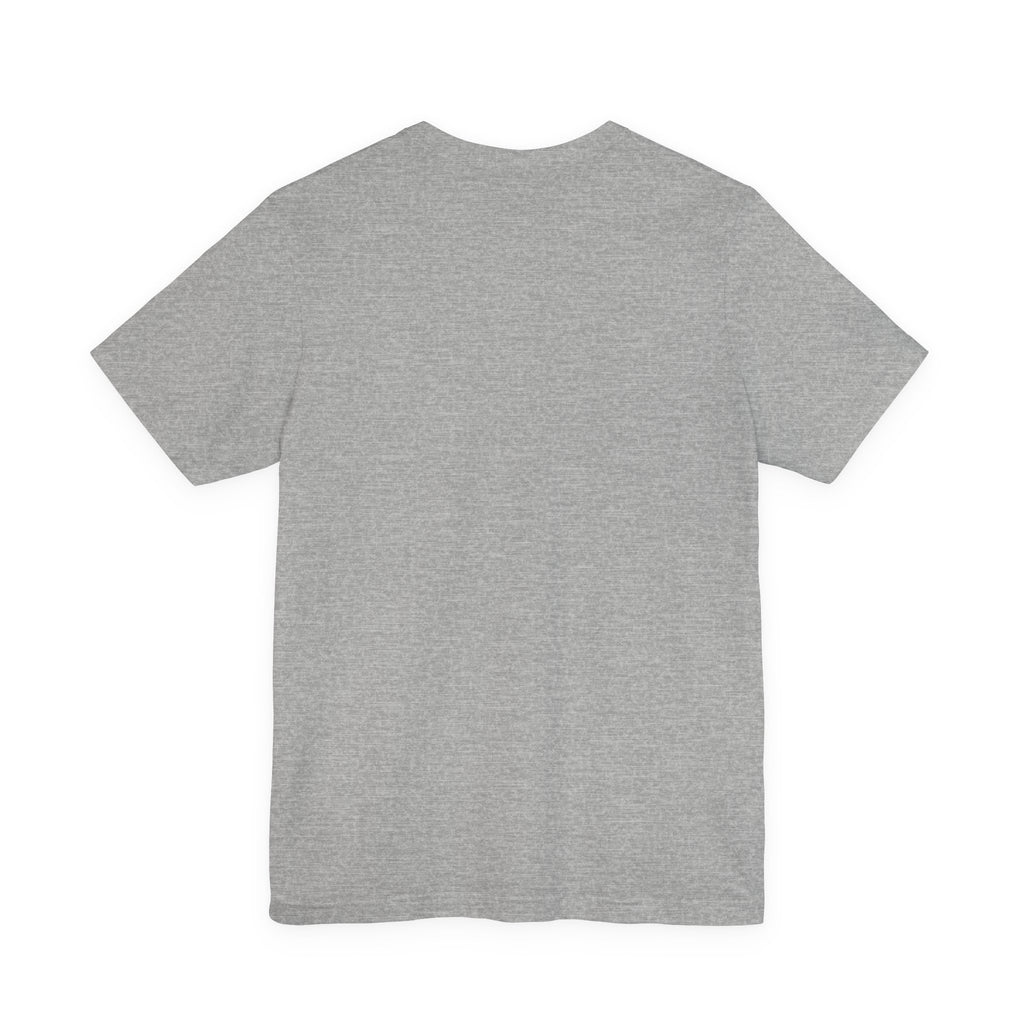 Camo Lettering Girl Gang Tee, athletic heather, back view flat lay
