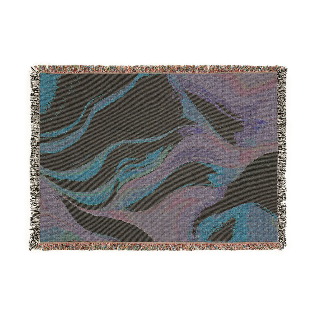 Abstract Woven Blanket – Modern Swirl Pattern Throw