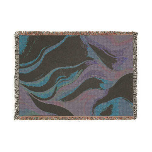 Abstract Woven Blanket – Modern Swirl Pattern Throw