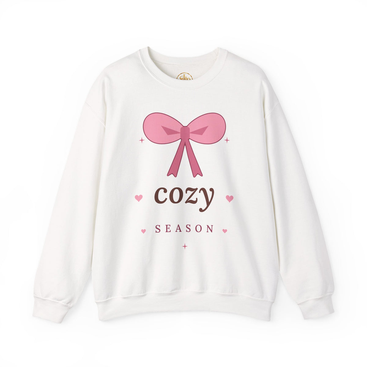 Cozy Season Sweatshirt — Pink Bow Cozy Crewneck