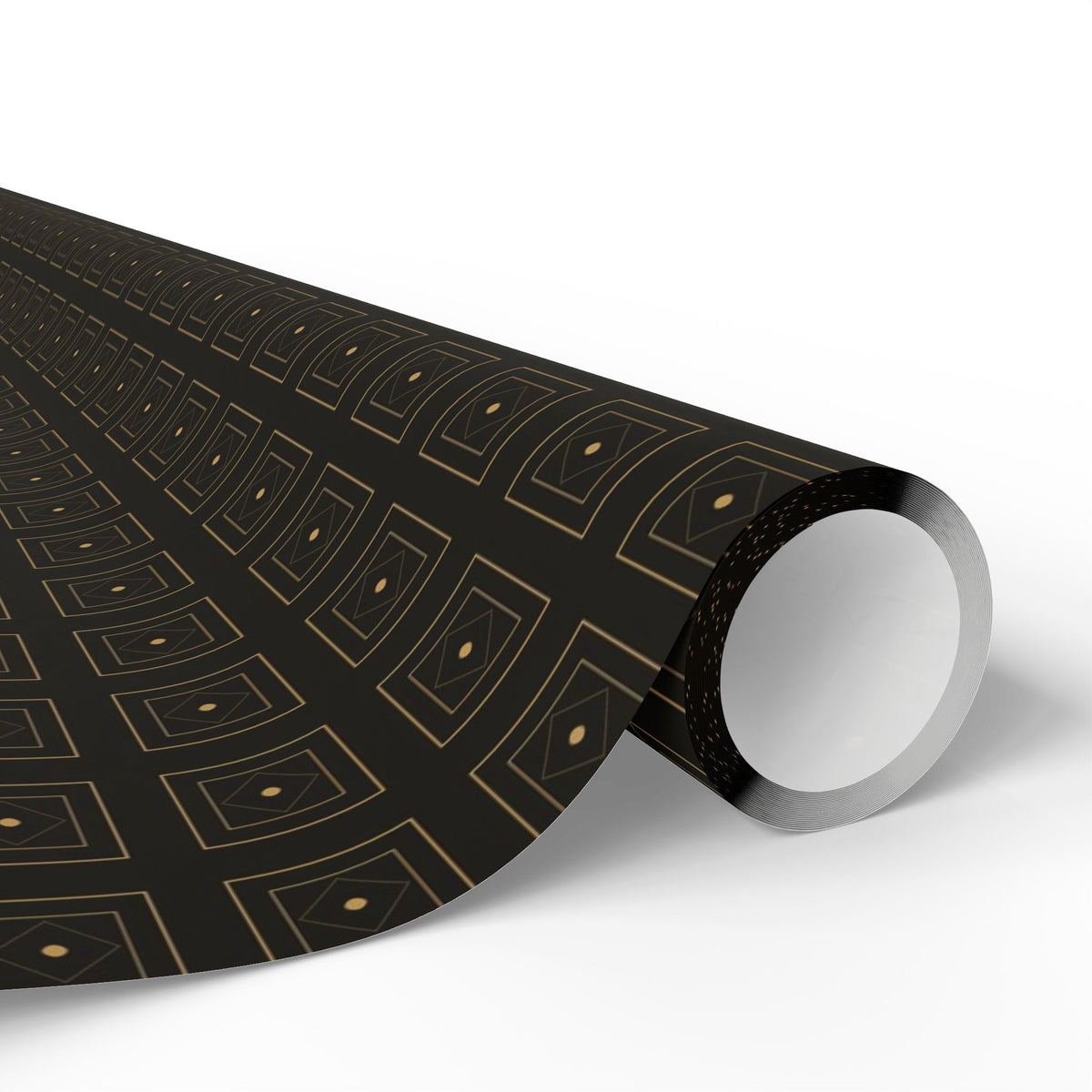 Geometric Black Gold Wrapping Paper