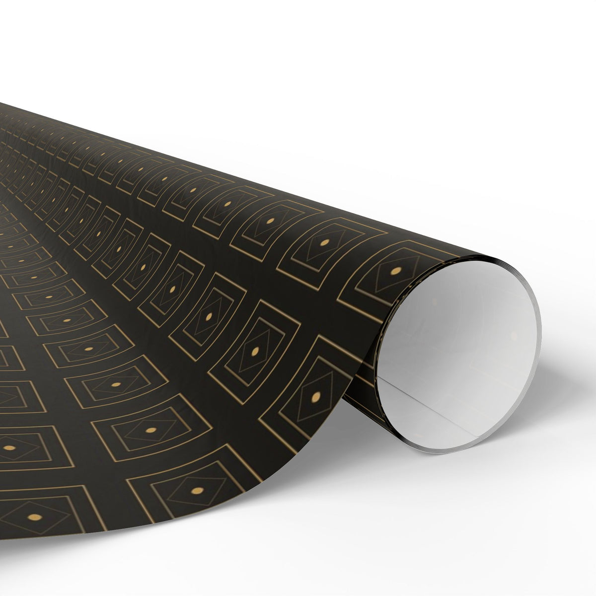 Geometric Black Gold Wrapping Paper