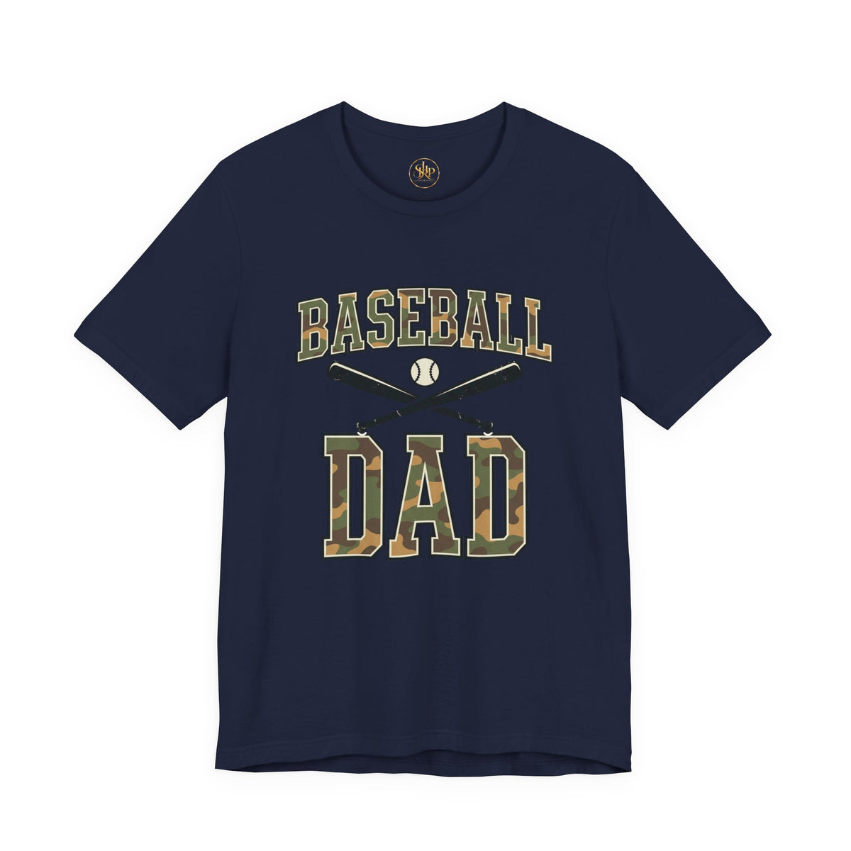 Baseball Dad Camo Lettering Tee | Camo Sports Dad Shirt