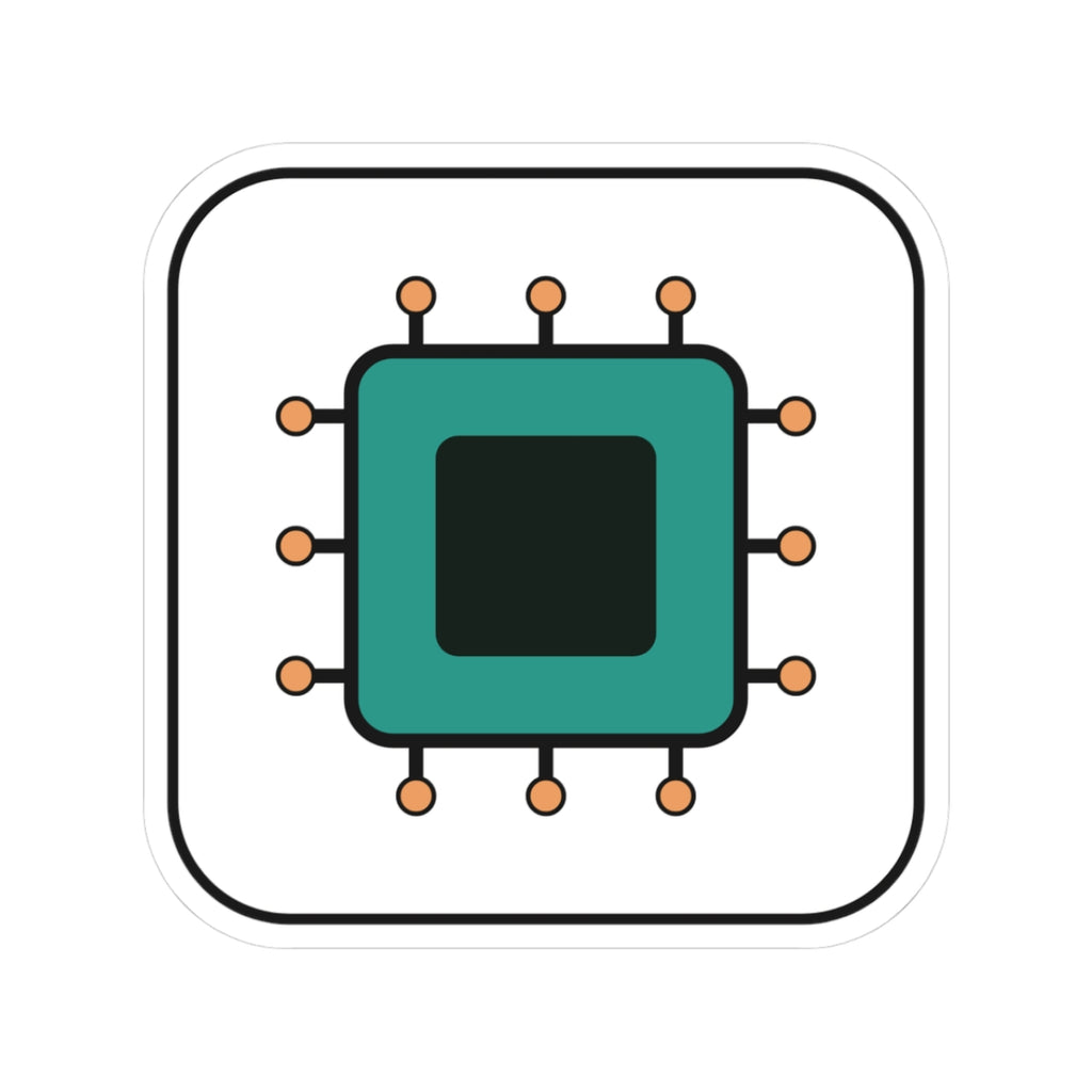 Microchip Tech Sticker — Cute Circuit Laptop Decal