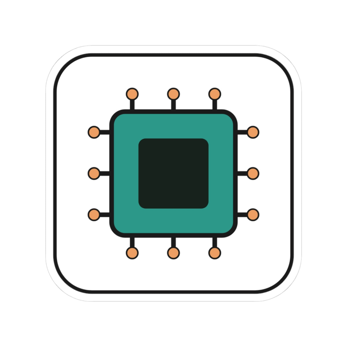 Microchip Tech Sticker — Cute Circuit Laptop Decal