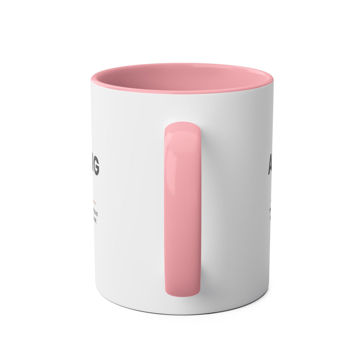 Adulting Definition Coffee Mug, Pink, lifestyle photo